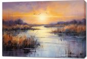 Obraz 100x70cm Zachód na Mokradłach