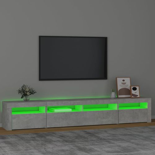 Szafka pod TV z oświetleniem LED, szarość betonu, 240x35x40 cm na Arena.pl