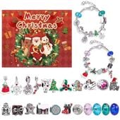 kalendarz adwentowy bransoletka biżuteria zawieszki charms diy 24 sztuki