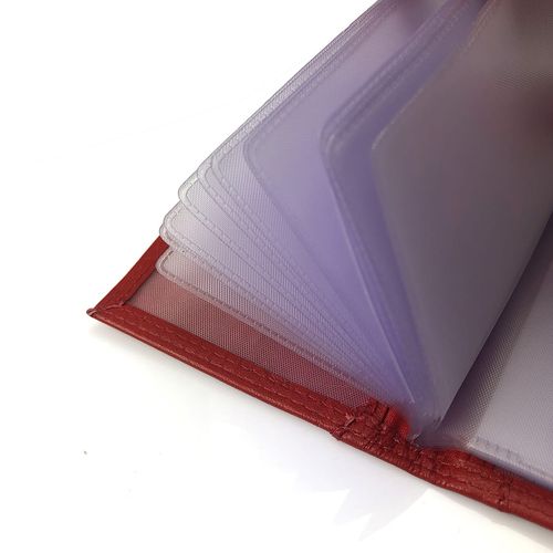 skórzane etui na karty - ciemnoczerwone na Arena.pl