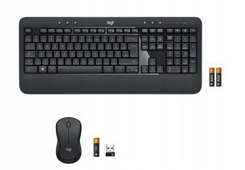 Zestaw Logitech MK540 Bezprzewodowy Klawiatura i Mysz QWERTY czarny na Arena.pl
