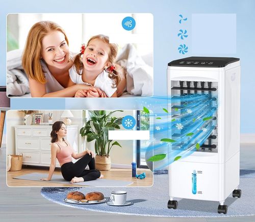 Klimatyzator przenośny z funkcją chłodzenia wodą 60W 6L POWYSTAWOWY na Arena.pl