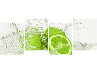45CM 120 OBRAZ 4 ELEM LIMONKA WODZIE ŚCIENNY