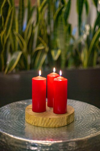 Świece pieńkowe walce stopniowane BISPOL Aura sw50/4-030 (czerwone) 4szt. na Arena.pl