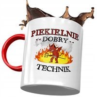 Kubek Czerwony Dla Technika Piekielnie Dobry Z Nadrukiem Ze Zdjęciem