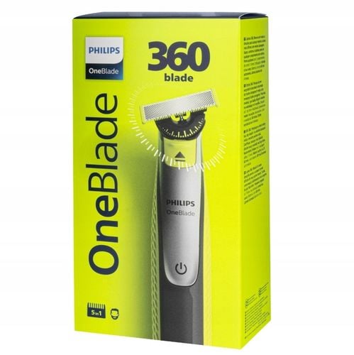 GOLARKA TRYMER PHILIPS ONEBLADE 360 5w1 SILVER DO BRODY ZAROSTU + ETUI na Arena.pl