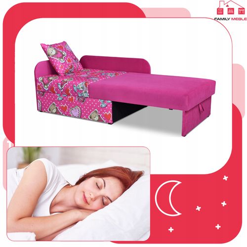 Narożnik dziecięcy Bambino rozkładany pojemnik łóżko dzieci materac kubuś na Arena.pl