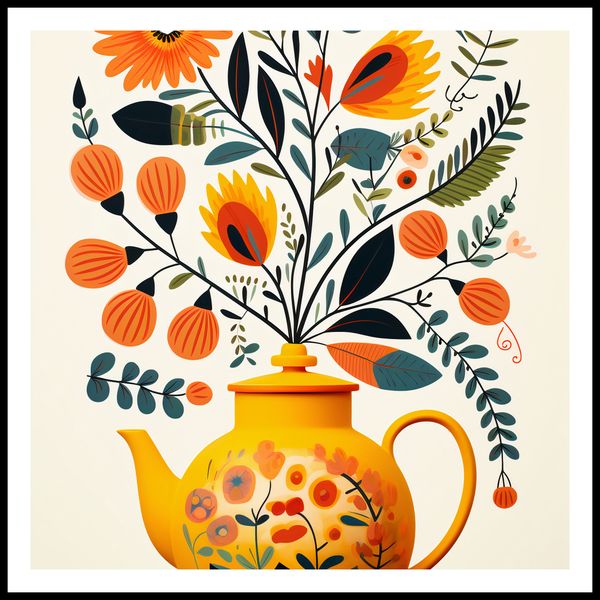 Plakat 70x70cm Bujna Herbata zdjęcie 3