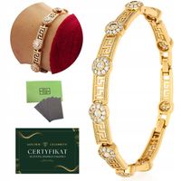 ZŁOTA BRANSOLETKA DAMSKA ZE STALI CHIRURGICZNEJ, POZŁACANA, Z