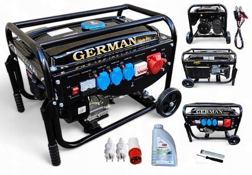 AGREGAT PRĄDOTWÓRCZY A8 5,2kW KOŁA MIEDŹ prądu AVR+ MIEDZIANY STOJAN GERMAN na Arena.pl