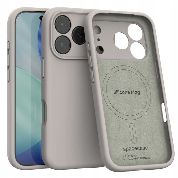 Spacecase Silicone Mag Iphone 17 Pro Stone zdjęcie 1