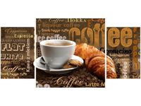 80X40CM APETYCZNA KAWA TRÓJ OBRAZ