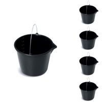 5x Wiadro budowlane gospodarcze 16l z lejkiem