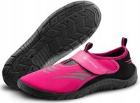 BUTY DO WODY DAMSKIE JEŻOWCE NA PLAŻĘ AQUA SPEED SHOE 27C CZARNO/RÓŻOWE 38