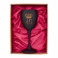 KIELISZEK DO WINA GOLD `ZŁOTY GRAWEROWANY KIELICH NA URODZINY 40 LAT