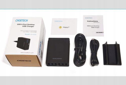 ŁADOWARKA BIUROWA 6XUSB QUICK CHARGE SZYBKA 50W na Arena.pl