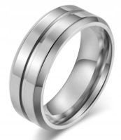 SREBRNY PIERŚCIONEK OBRĄCZKA ŚLUBNA STAL 316L r.22