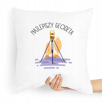 Poduszka Prezent Dla Geodety Najlepszy Geodeta Z Nadrukiem Ze Zdjęciem