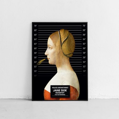 Plakat Jane Doe pop art 50x70 cm w czarnej ramie na Arena.pl