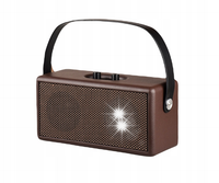 PRZENOŚNY GŁOŚNIK RETRO BLUETOOTH BEZPRZEWODOWY VINTAGE BRĄZOWY