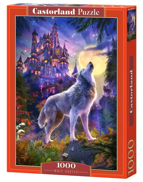 Puzzle 1000 elementów. Wilk i zamek zdjęcie 1