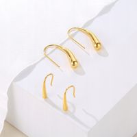 Kolczyki pozłacane kropla łezka stal chirurgiczna szlachetna antyalergiczne