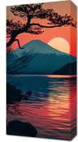 Obraz 30x60cm Góra Wieczorem