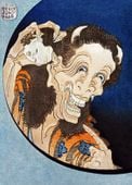 Plakat 20,5x28,4cm Laughing Demoness, Hokusai Japoński Vintage do Salonu