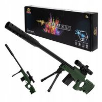 KARABIN PISTOLET SNAJPERSKI SNAJPER NA KULKI ŻELOWE LUNETA 16X OGROMNY 79CM