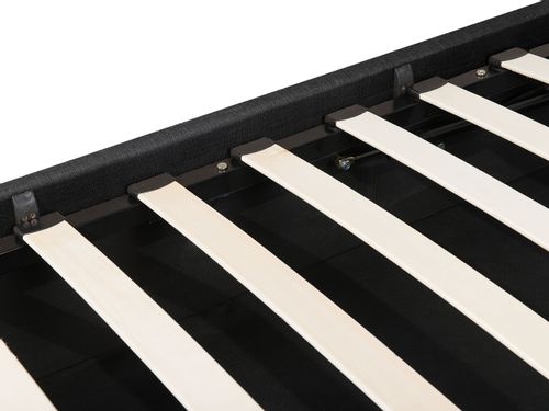 Łóżko z pojemnikiem tapicerowane 90 x 200 cm szare DINAN na Arena.pl