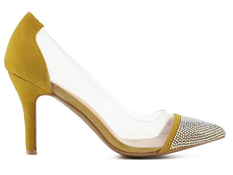 Szpilki damskie przeźroczyste z cyrkoniami 36 zdjęcie 2