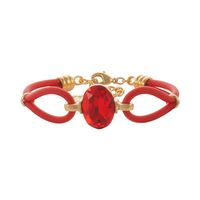 bransoletka z czerwonego kauczuku z kryształem primero (b24/lat/74/3au)