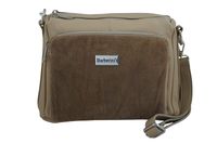 Codzienna torebka ze skóry naturalnej z zamszem - Beżowa