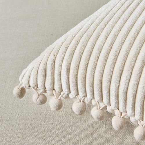 Poszewka na Poduszkę 45x45 Jaśka Boho Dekoracyjna Ozdobna Beżowa Jedwabna na Arena.pl