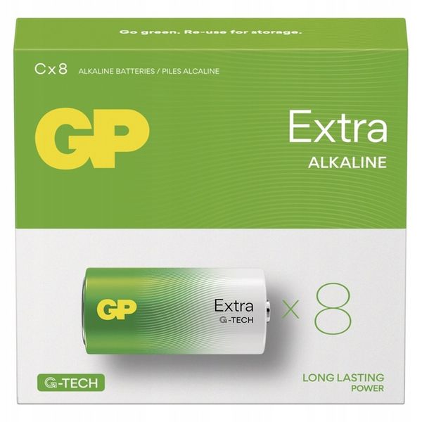 8x Bateria alkaliczna GP EXTRA R14 C 1,5V zdjęcie 3