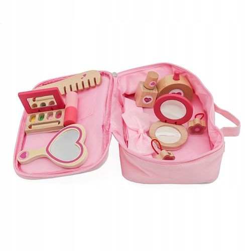 KOSMETYCZKA DLA DZIEWCZYNKI DREWNIANY ZESTAW MAŁEJ STYLISTKI na Arena.pl