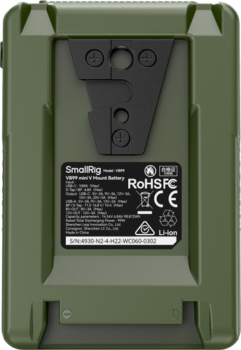 SmallRig 4930 V-Mount Mini Akumulator VB99, D-Tap, USB-A, USB-C, zielony na Arena.pl