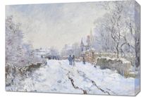 Obraz 70x50cm Snow at Argenteuil, Monet Vintage do Salonu