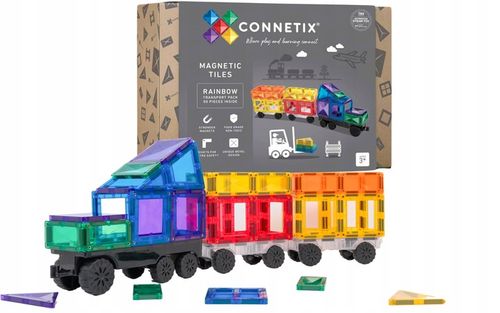 Connetix: klocki magnetyczne pociąg Transport Pack 50 el na Arena.pl
