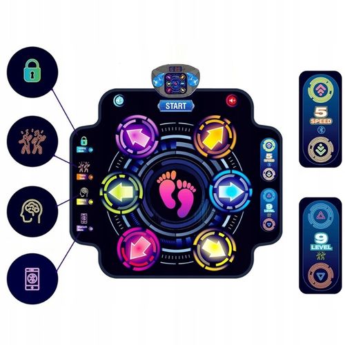 MUZYCZNA MATA DO TAŃCA DLA DZIECI MUZYKA GRA BLUETOOTH 5 TRYBA 9 POZIOM na Arena.pl