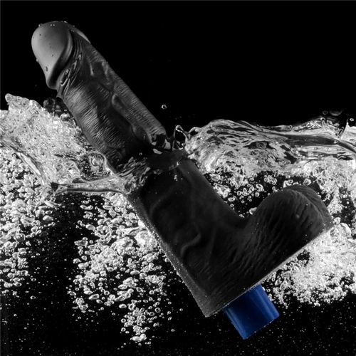 10" real softee rechargeable tpe vibrating dildo(black) na Arena.pl