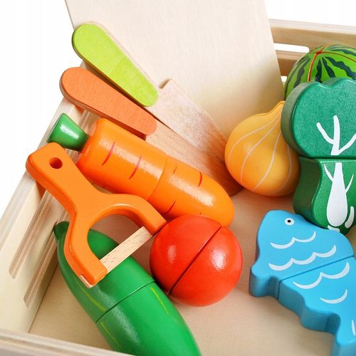 Drewniane Warzywa i Owoce do Krojenia na Rzepy dla Dzieci Zestaw na Prezent na Arena.pl