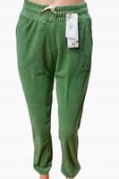 SPODNIE WELUROWE miękkie z wzorem MISIA bawełna ZIELONE S/M loosoo