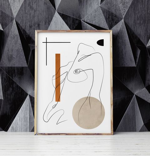 Plakat portret boho styl ciało 21x29,7 cm A4 na Arena.pl