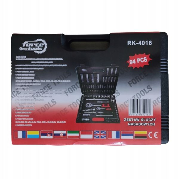 Zestaw kluczy nasadowych w walizce 94 el. Bity zdjęcie 6