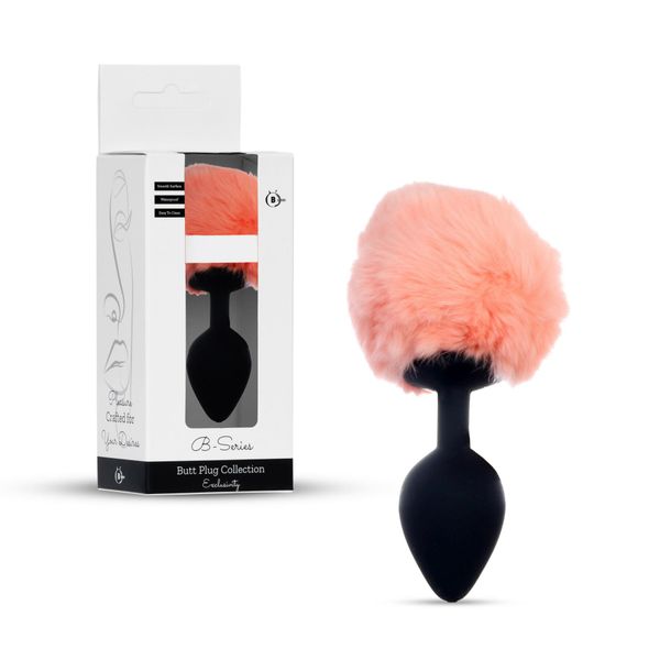 Plug-Jewellery Silicon Plug - Bunny Tail - Black-Peach zdjęcie 8
