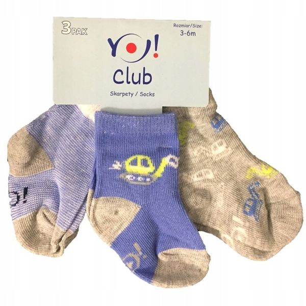 YO! Skarpetki niemowlęce 3-pack 3-6 m zdjęcie 1