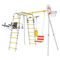 Plac zabaw Fitness | Lina + Kosz + Worek Bokserski + huśtawka łańcuchowa | 100 kg