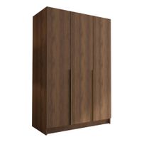 Szafa CALIA I 150 cm-pojemna garderoba-ORZECH WARMIA+ZŁOTY