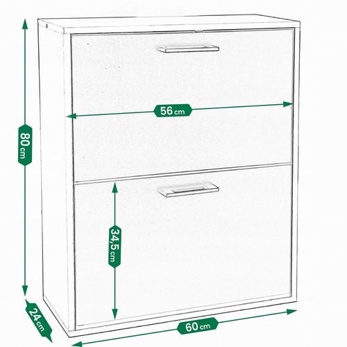 szafka na buty regał 2 komory obuwie komoda pojemna do przedpokoju regał na Arena.pl